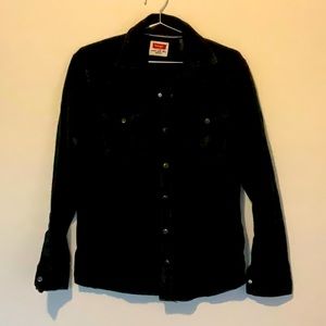 Wrangler Black pearl snap denim western shirt